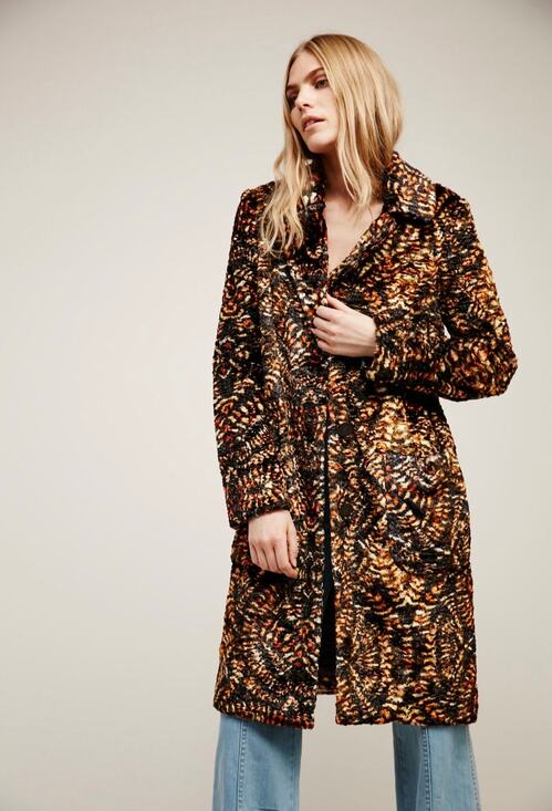 Free people Jackets & Blazers - Rare Free People Retro Faux Fur Jacket Black Fire Coat New Medium $600